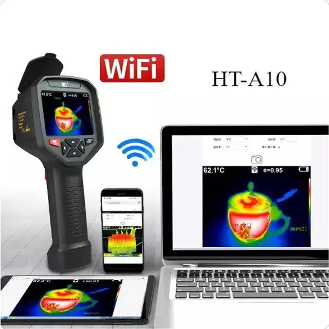 Alt view image 3 of 7 - HT-A10 Infrared Imaging Camera Heating Detector 256X192 Thermal Imager K