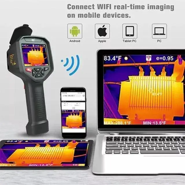 Alt view image 5 of 7 - HT-A10 Infrared Imaging Camera Heating Detector 256X192 Thermal Imager K