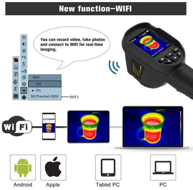 Alt view image 6 of 7 - HT-06 Thermal Imager Handheld Thermal Camera Resolution 256*192