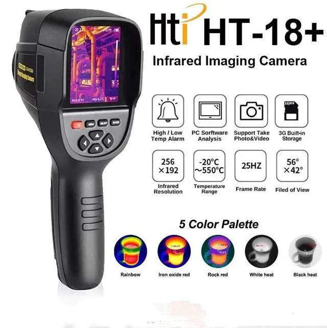 Main image of HTi HT-18 Plus Thermal Camera 256X192 Thermal Imaging Camera IR Resolution 8Hz