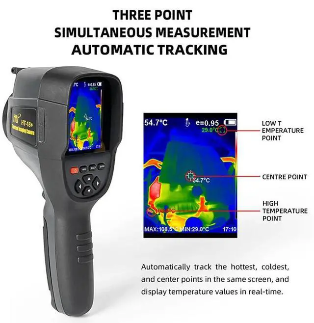 Alt view image 2 of 7 - HTi HT-18 Plus Thermal Camera 256X192 Thermal Imaging Camera IR Resolution 8Hz