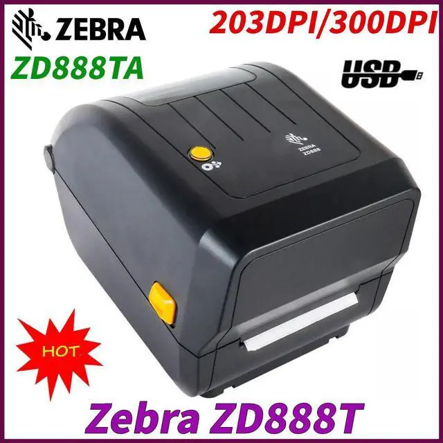 Alt view image 2 of 7 - Ze,br,a ZD888TA 203DPI 300DPI Thermal Transfer Direct + Thermal Label Printer USB