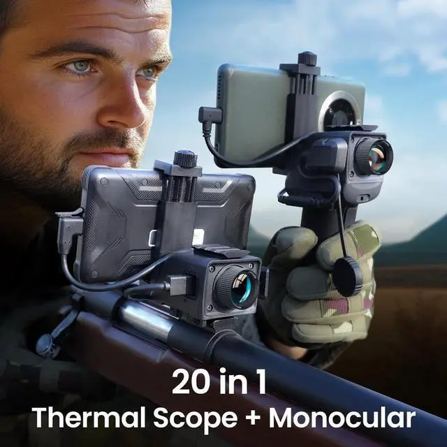 Alt view image 7 of 7 - T2 Max Night Vision Scope Monocular 1600 Yards Thermal Imaging Camera 15X Zoom Camera+Rangefinder