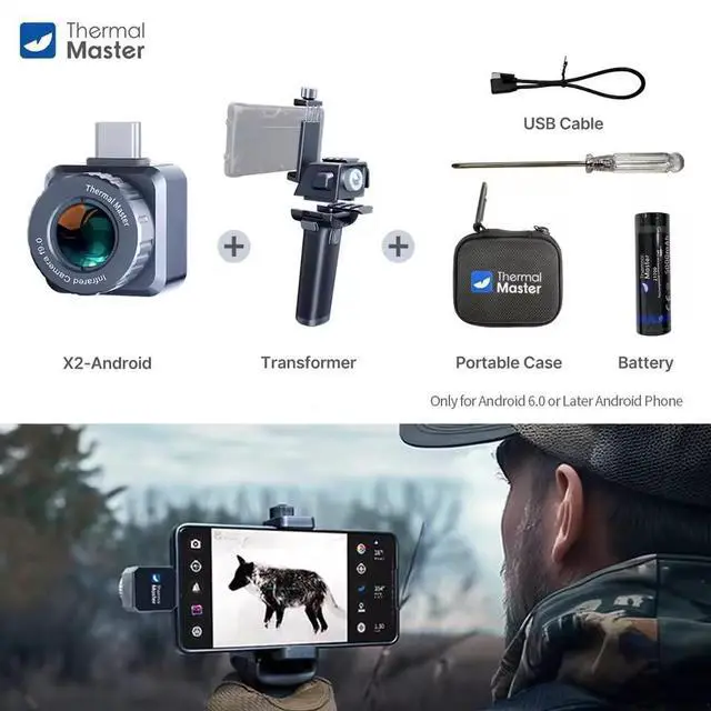 Main image of 50Hz X2 Night Vision to Hunt 15X Zoom Thermal Monocular Imaging Camera Binocular