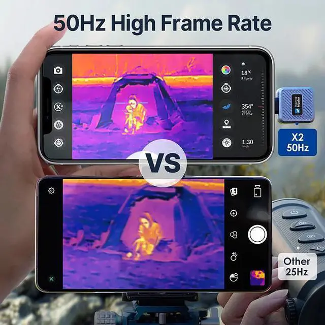 Alt view image 5 of 7 - 50Hz X2 Night Vision to Hunt 15X Zoom Thermal Monocular Imaging Camera Binocular