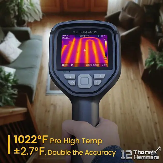Alt view image 4 of 7 - 512×384 X³ Super Resolution THOR001 Handheld Thermal Camera 550 LED Lamp Laser