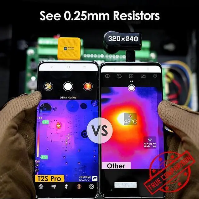 Alt view image 4 of 7 - Thermal Master T2S Pro Thermal Imaging Camera 15X Zoom 256×192 IR Resolution 8mm T2s Pro For IOS