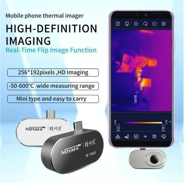 Alt view image 3 of 7 - NOYAFA NF-583S IR Infrared Thermal Imager Mini Camera for Smartphone 6 Color