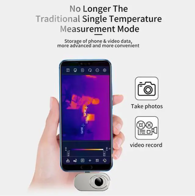 Alt view image 6 of 7 - NOYAFA NF-583S IR Infrared Thermal Imager Mini Camera for Smartphone 6 Color