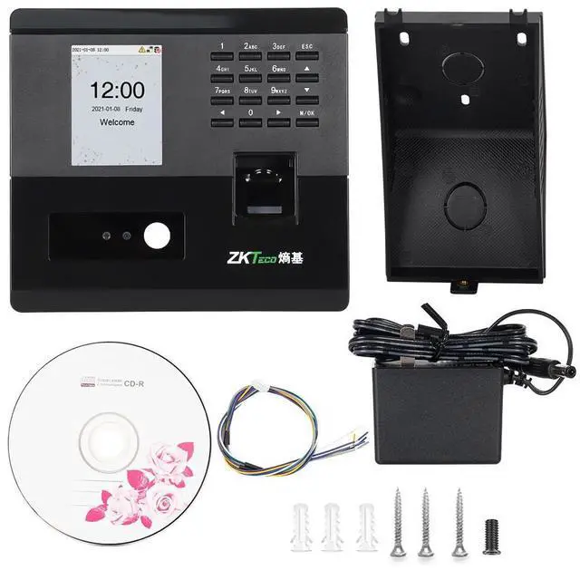 Alt view image 7 of 7 - ZKTeco nFace102-S TCP/IP Facial Recognition Fingerprint Time Attendance Control