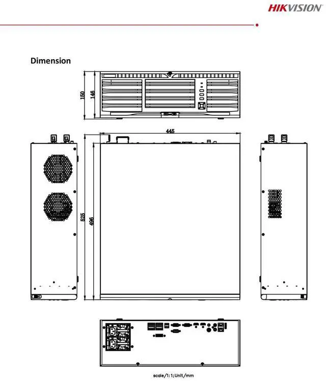 Alt view image 6 of 7 - HI,K DS-96128NI-M16/R 32MP 128CH 16SATA 4K NVR 3U Network Video Recorder