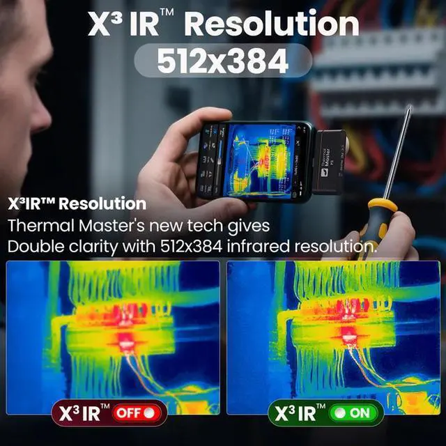 Alt view image 4 of 7 - Thermal Master P3 PBC Thermal Camera For Android/iOS 512×384 X³ IR Resolution