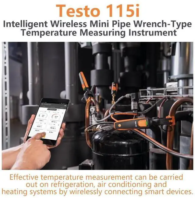 Alt view image 5 of 7 - Testo 557s Smart Digital Manifold Kit with wireless temperature and vacuum probe