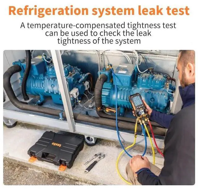 Alt view image 6 of 7 - Testo 557s Smart Digital Manifold Kit with wireless temperature and vacuum probe