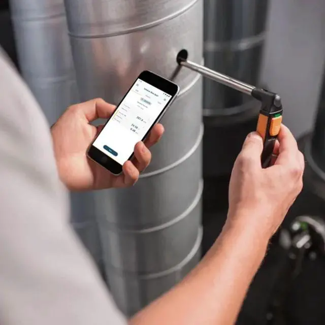 Alt view image 2 of 7 - Testo 405i Wireless Hot-wire Anemometer for air velocity, in-duct airflow