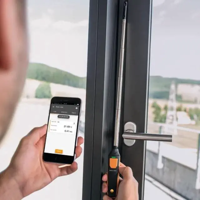 Alt view image 3 of 7 - Testo 405i Bluetooth Thermal Anemometer Smart Probe 0560 1405 Air Velocity