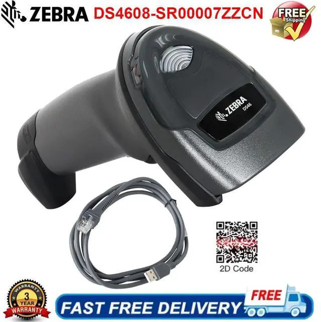 Main image of Ze,bra Laser Cordless DS4608-SR00007ZZCN 1D 2D Imager Barco,de Scann,er USB Kit