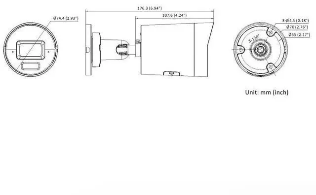Alt view image 4 of 4 - Hi,kvision DS-2CD2047G3-LI2UY/SL 4MP ColorVu3.0 Smart Hybrid Light Bullet Camera 4mm