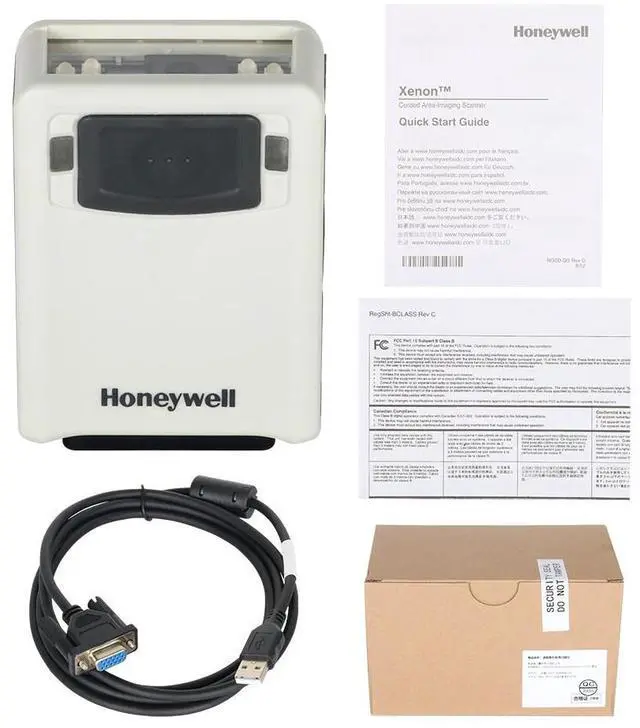 Alt view image 7 of 7 - Hon,eywell VuQuest 3320G 3320G-4USB-0-N Hands-Free 2D Barco,de Scann,er +USB Cable