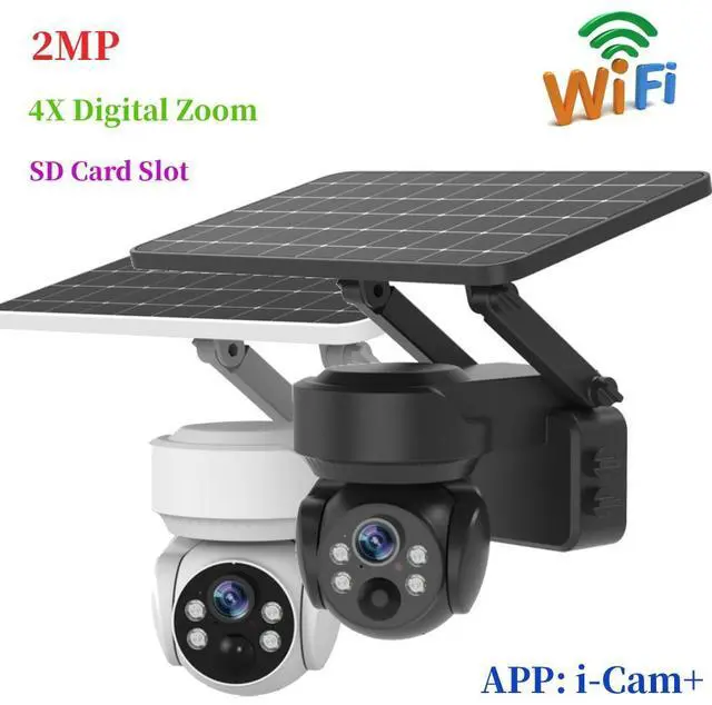 Main image of WIFI/4G Solar Powered Camera 2MP Home Outdoor PTZ Security IP CCTV Solar Camera (White WIFI)
