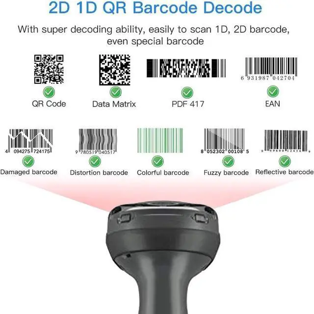 Alt view image 3 of 7 - Ze,bra DS46 Barco,de Scann,er Handheld Reader Imager USB DS4608-SR7U2100SGW