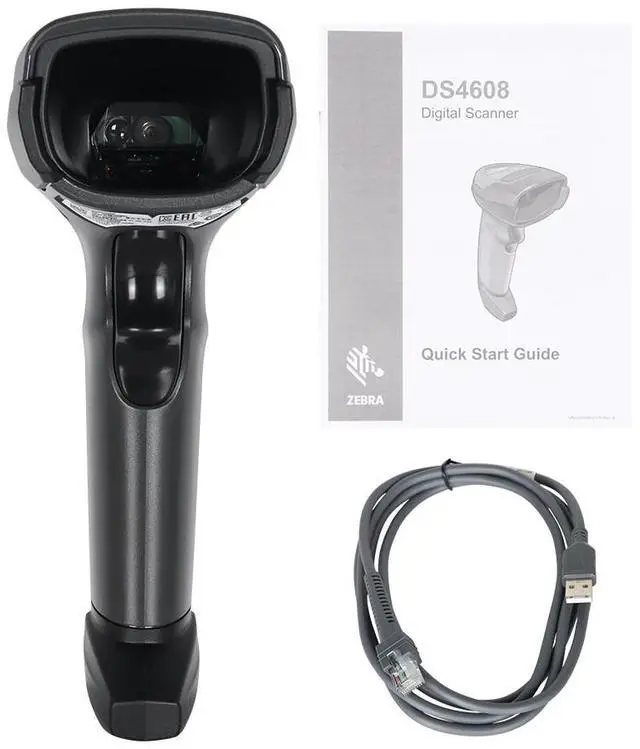 Alt view image 7 of 7 - Ze,bra DS46 Barco,de Scann,er Handheld Reader Imager USB DS4608-SR7U2100SGW