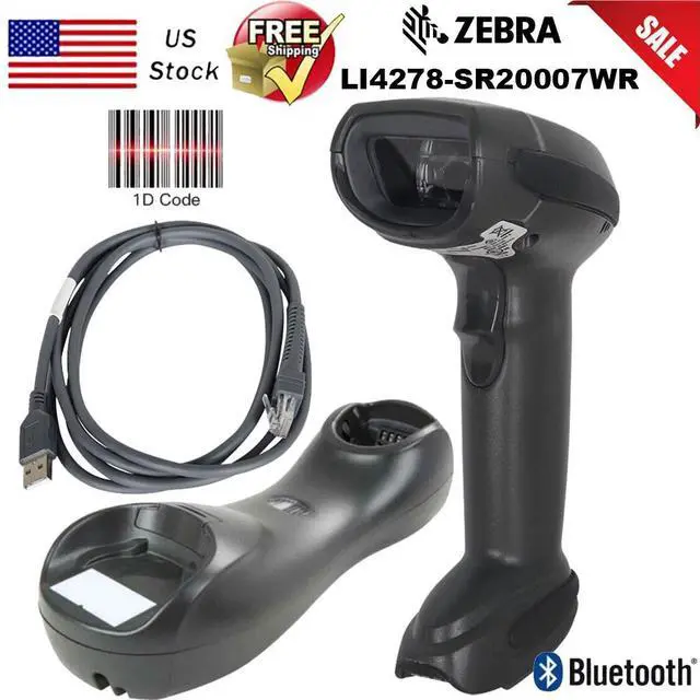 Main image of Zeb,ra LI4278-SR20007WR 1D Wireless Bluetooth Handheld Barco,de Scann,er W/ Cradle