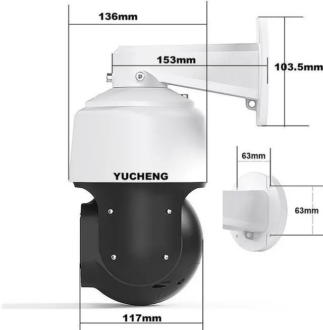 Alt view image 3 of 7 - 4K 8MP WiFi POE 30fps 240X Zoom PTZ IP Camera Smart TrackingTwo Way Audio Onvif Camera+128GB Card