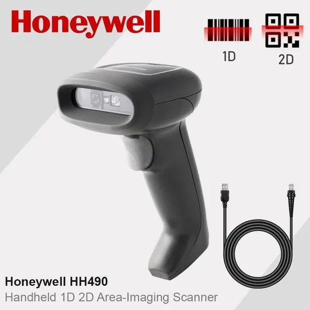 Main image of Hon,eywell HH490-1-1USB-V Handheld 1D/2D Area-Imaging Barco,de Scann,er w USB Cable