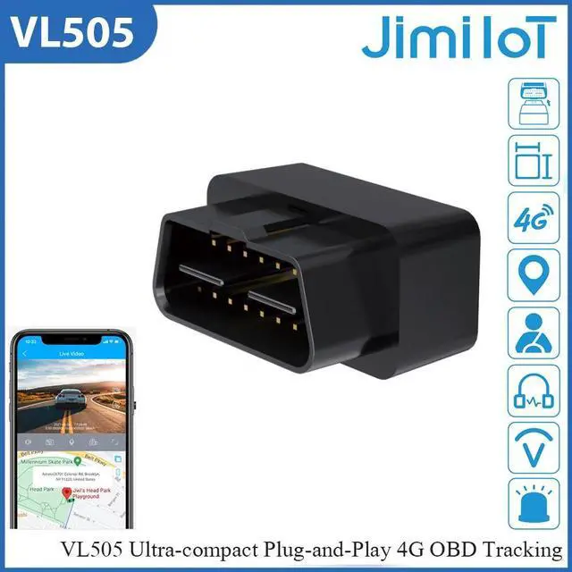 Main image of Jimiiot VL505 4G LTE OBDII GNSS Tracker Multiple Alerts GPS BDS LBS Positioning