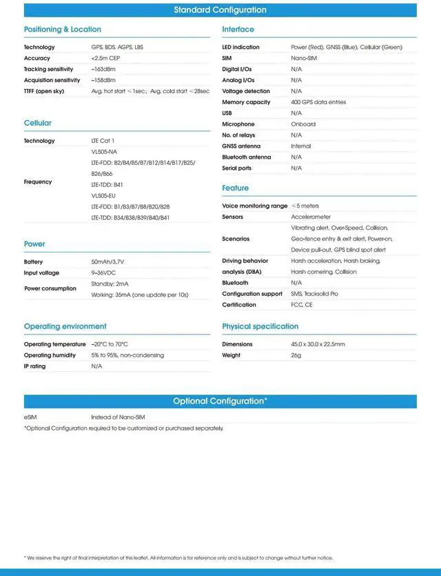 Alt view image 5 of 5 - Jimiiot VL505 4G LTE OBDII GNSS Tracker Multiple Alerts GPS BDS LBS Positioning