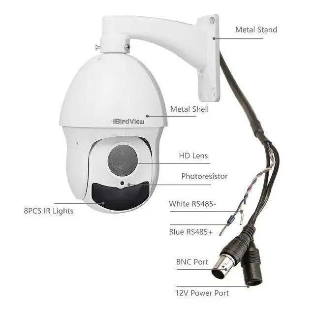 Alt view image 6 of 7 - iBirdView 36X Zoom 1080P PTZ Speed Dome Camera A,HD/C,VI/T,VI/C,VBS 4 In 1 IR 80m