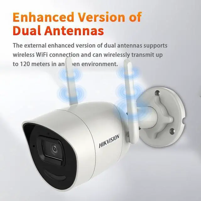 Alt view image 4 of 7 - Hi,kvision DS-2CV2041G2-IDW Wireless WiFi Security Camera System Smart Outdoor