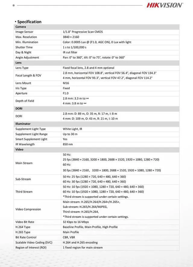 Alt view image 4 of 7 - Hi,kvision DS-2CD2387G3-LIS2UY/SRB 4K 8MP Smart Hybrid Light ColorVu3.0 IP Camera