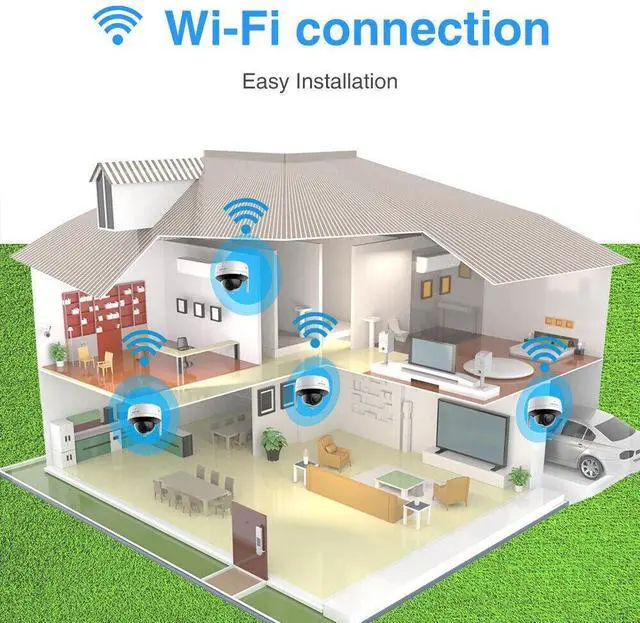 Alt view image 2 of 7 - Hi,kvision DS-2CV2141G2-IDW 4MP Outdoor WiFi IP Dome Camera Built-in Mic Speaker