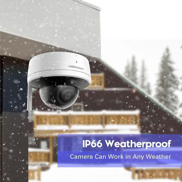 Alt view image 4 of 7 - Hi,kvision DS-2CV2141G2-IDW 4MP Outdoor WiFi IP Dome Camera Built-in Mic Speaker