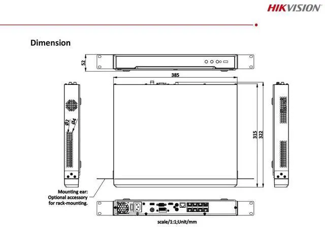 Alt view image 7 of 7 - Hi,kvision 8K ULTRA HD 32MP 8CH 8PoE 2SATA NVR H.265+ Recorder DS-7608NI-M2/8P