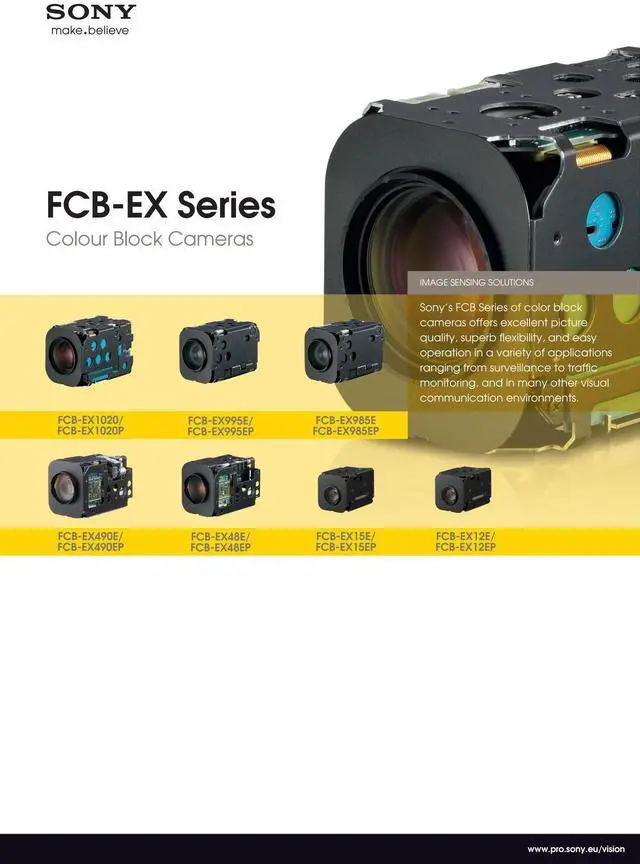 Alt view image 6 of 7 - S,O,NY FCB-EX12E 12xOptical+12xDigital Zoom Mini Speed Dome Colour Block Camera NTSC