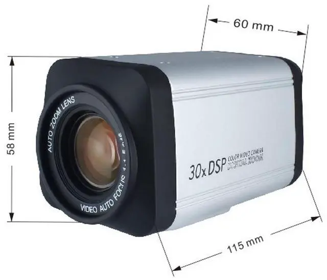 Alt view image 2 of 7 - 30X Optical Zoom C,C,TV Analog Camera Auto Focus 1000TVL 30X Security Camera Box