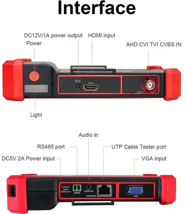 Alt view image 4 of 7 - HD-2950 8MP AHD/CVI/TVI HDMI & VGA Monitor Cameras Tester Portable C,C,TV Tester