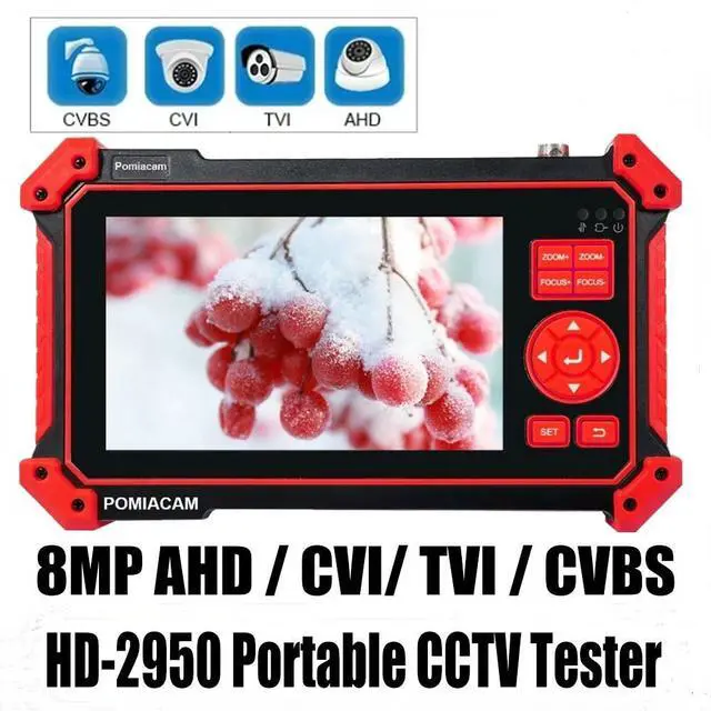 Main image of C,C,TV Camera Tester 8MP AHD CVI TVI CVBS Camera Tester 5 Inch Screen