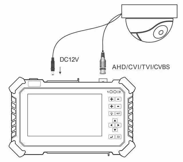 Alt view image 6 of 7 - 8MP 4.3 Inch CCTV Monitor AHD/CVI/TVI CVBS Analog CCTV Security Camera Tester