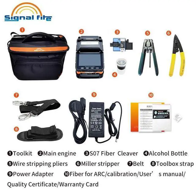 Alt view image 6 of 7 - AI-5 Signal Fire Automatic SM&MM FTTH Fiber Optic Splicing Machine Optical Fiber Fusion Splicer