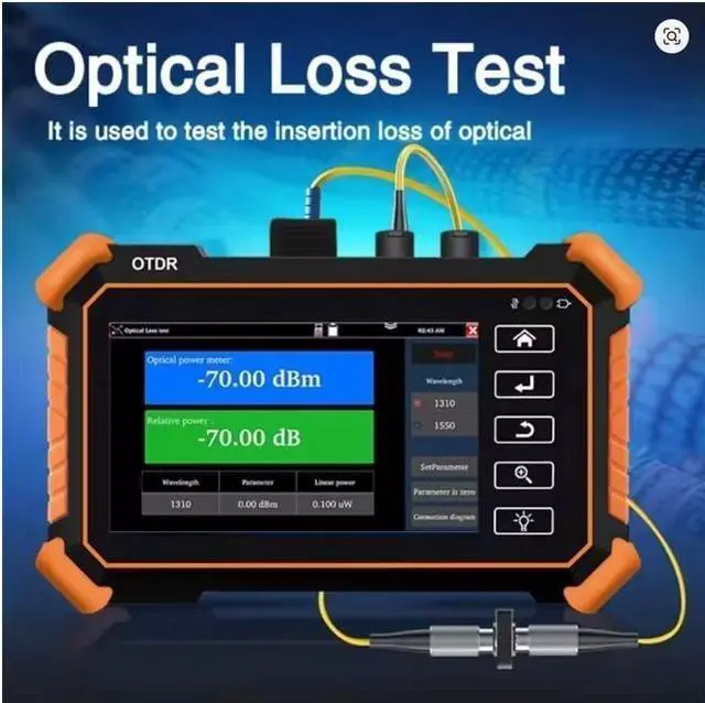 Alt view image 2 of 7 - 4" IPS MOT-30 OLED OTDR Tester Optical Fiber & Network Cable Testing 26/24dB MOT-30C-1310/1550-26/24