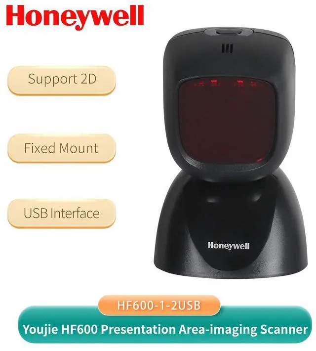 Main image of Hon,eywell Youjie HF600-1-2USB 1D/2D Wired Fixed Barc,ode Reader with USB Cable