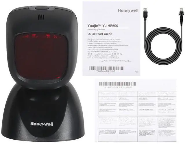 Alt view image 5 of 6 - Hon,eywell Youjie HF600-1-2USB 1D/2D Wired Fixed Barc,ode Reader with USB Cable