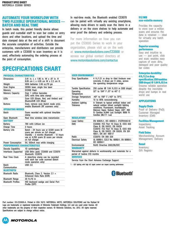 Alt view image 4 of 4 - Sy,m,bol CS3070-SR10007WW 1D Single Line Laser Handheld Bluetooth Barco,de Scann,er