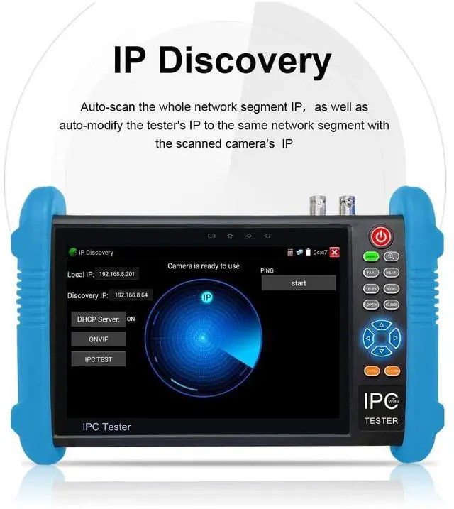 Alt view image 5 of 7 - CCTV Camera Tester Monitor 8MP AHD CVI TVI Analog Camera WiFi PTZ Cable Tester