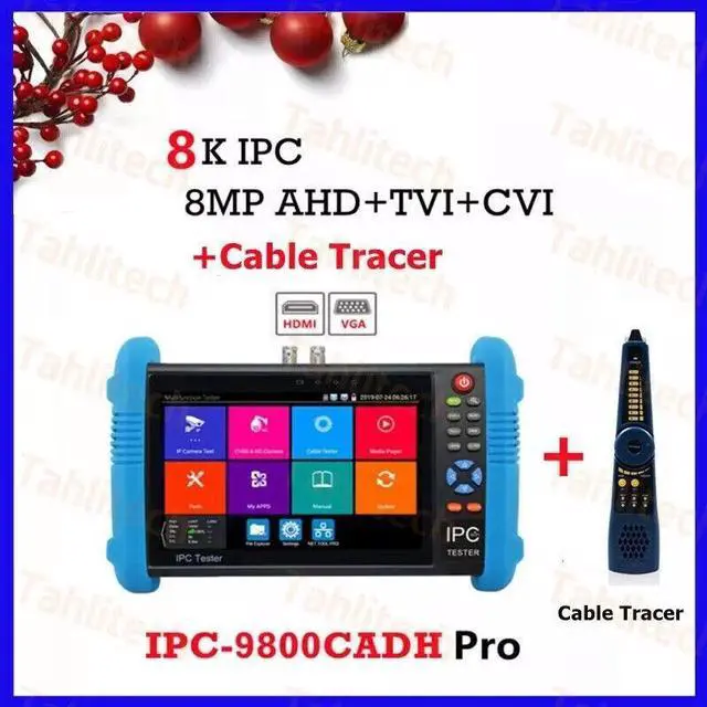 Main image of CCTV Camera Tester Monitor 8MP AHD CVI TVI Analog Camera WiFi PTZ Cable Tester IPC-9800ADHS Pro