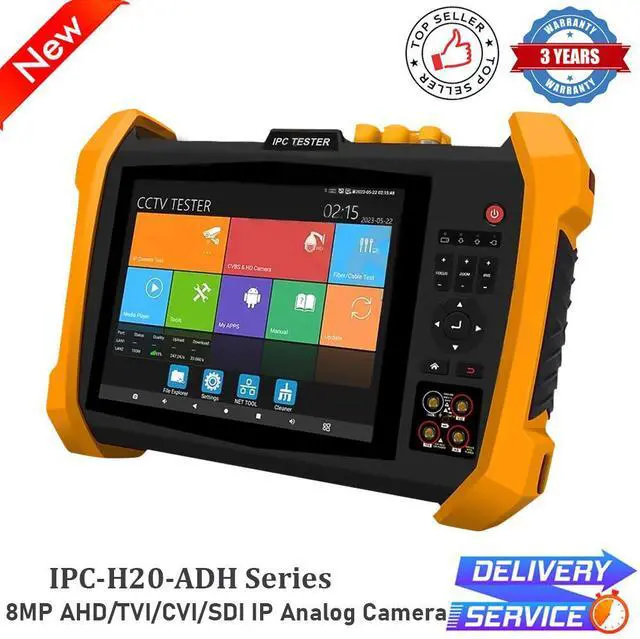 Alt view image 2 of 7 - CCTV Tester 8MP IP Camera Tester 8" Display AHD CVI TVI CVBS VGA HDMI Test IPC-H20-MOVTADHSEF